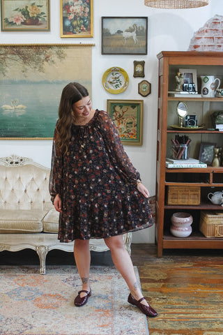 Camille Sheer Floral Dress