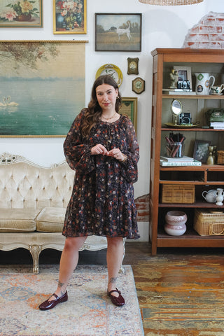 Camille Sheer Floral Dress