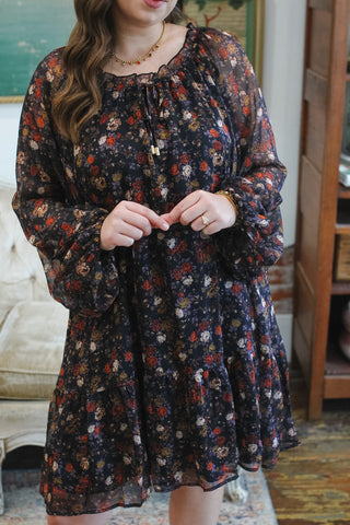 Camille Sheer Floral Dress