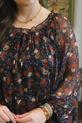 Camille Sheer Floral Dress