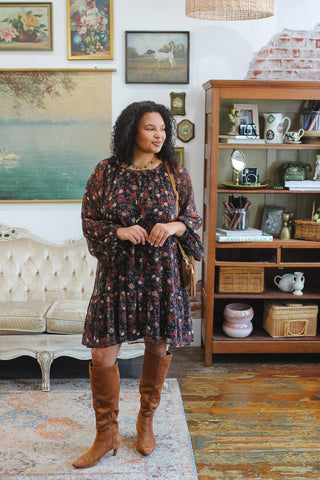 Camille Sheer Floral Dress