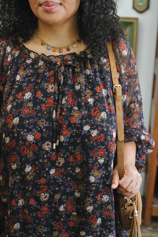 Camille Sheer Floral Dress