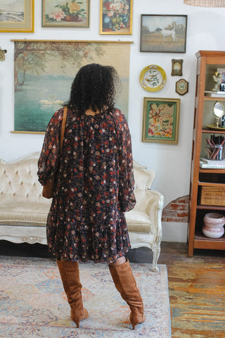 Camille Sheer Floral Dress