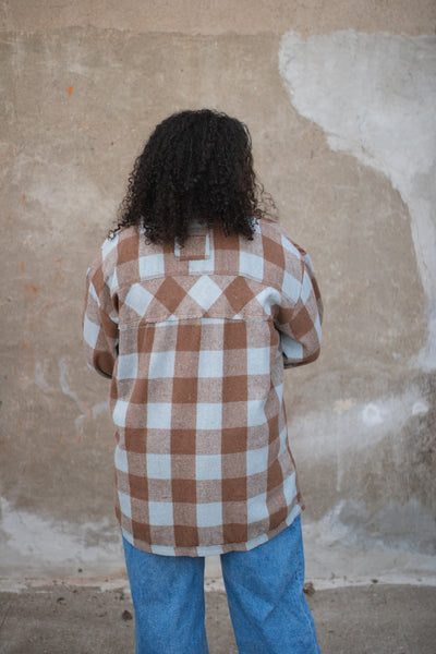 Zella Checkered Print Shacket
