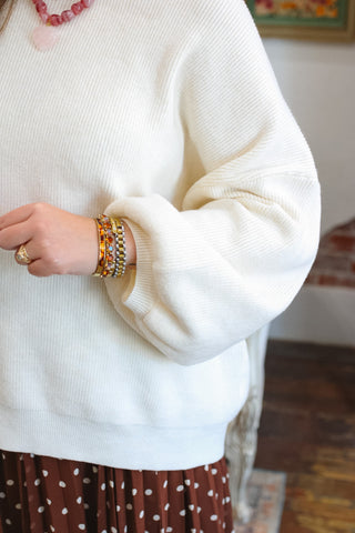 Marlow Relaxed Knit Pullover Sweater
