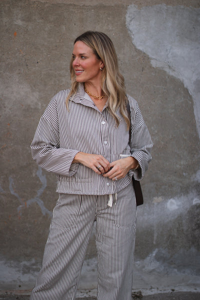 Hattie Striped Barn Jacket
