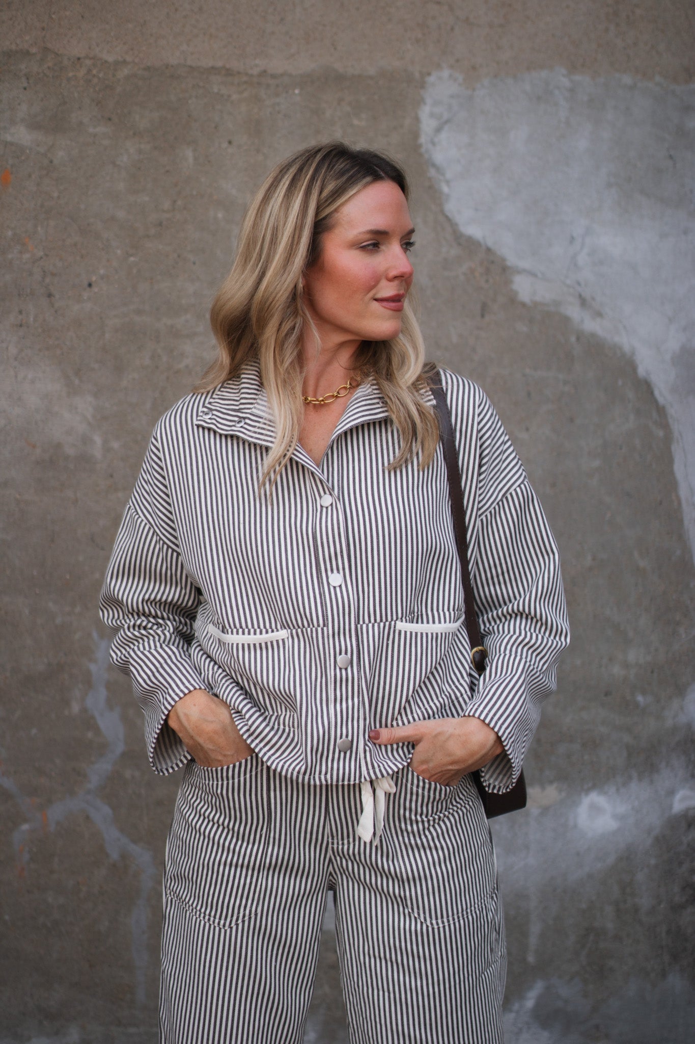 Hattie Striped Barn Jacket