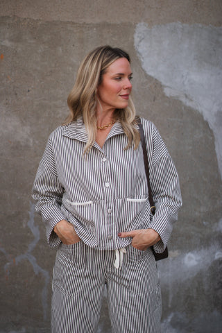 Hattie Striped Barn Jacket