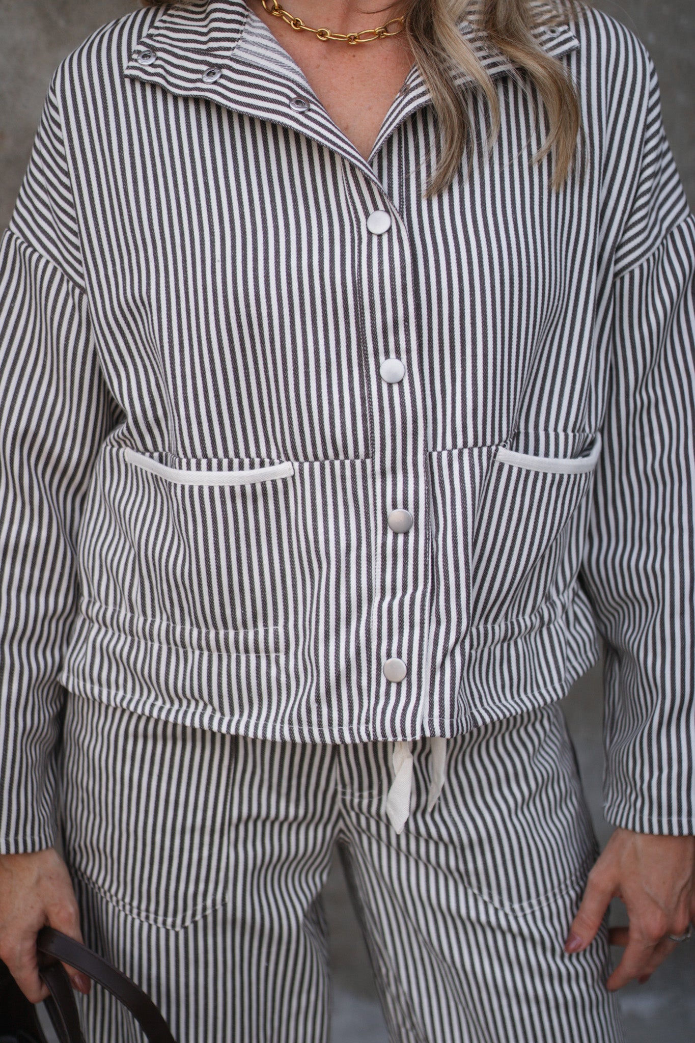 Hattie Striped Barn Jacket