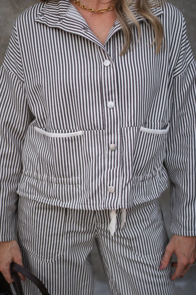 Hattie Striped Barn Jacket
