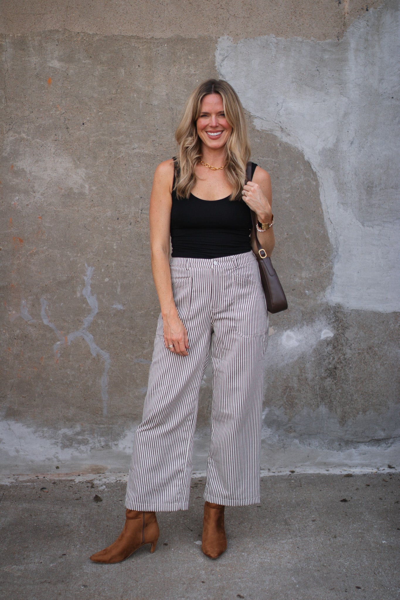 Reagan Striped Denim Pants