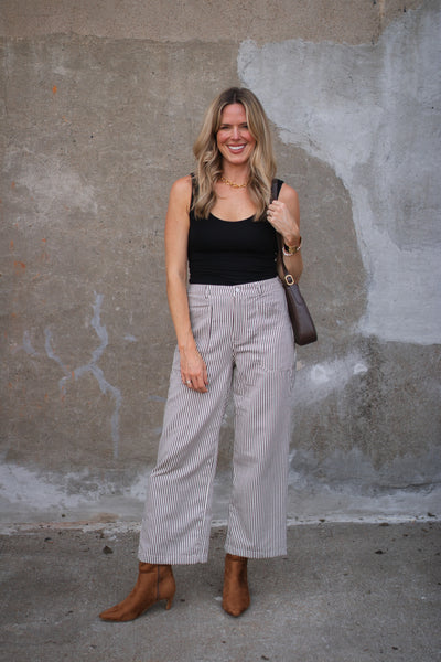 Reagan Striped Denim Pants