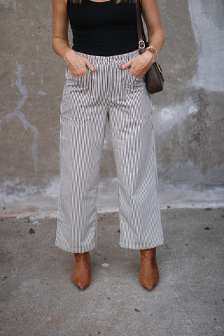 Reagan Striped Denim Pants