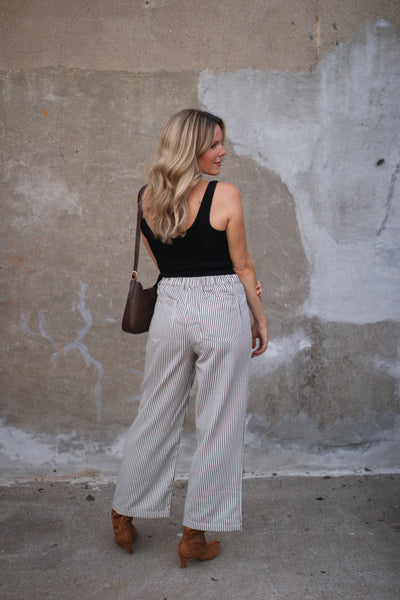 Reagan Striped Denim Pants