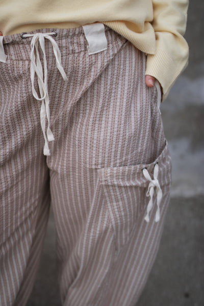 Astrid Striped Drawstring Side Pocket Pants