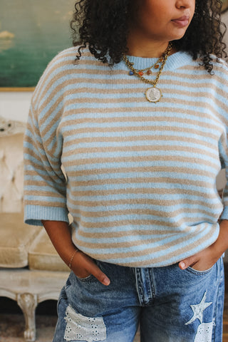 Mira Striped Soft Knit Sweater
