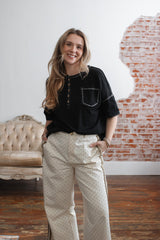 Georgie Contrast Stitch Henley