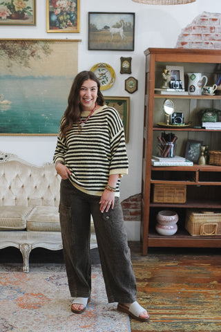 Mira Striped Soft Knit Sweater