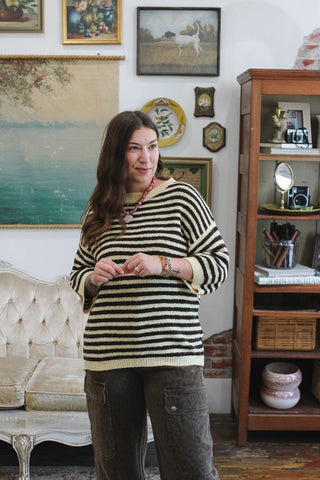 Mira Striped Soft Knit Sweater