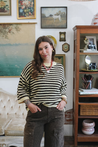 Mira Striped Soft Knit Sweater