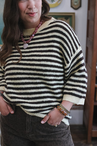 Mira Striped Soft Knit Sweater