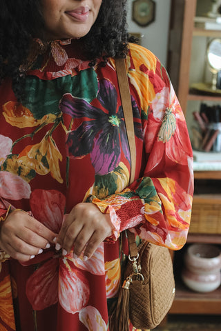 Aurora High Neck Floral Mini Dress