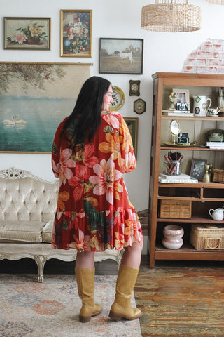 Aurora High Neck Floral Mini Dress