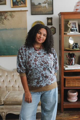 Harper Floral Burnout Top