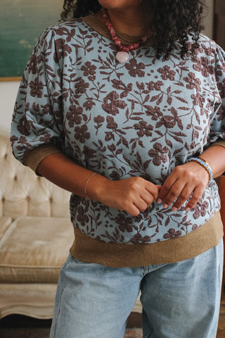 Harper Floral Burnout Top