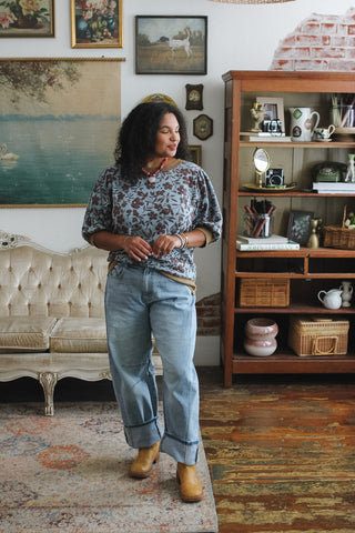 Harper Floral Burnout Top