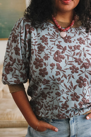 Harper Floral Burnout Top