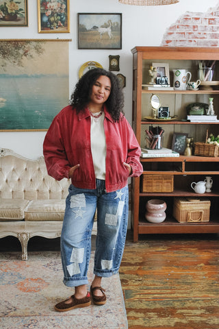 Andi Vintage Washed Bomber Jacket