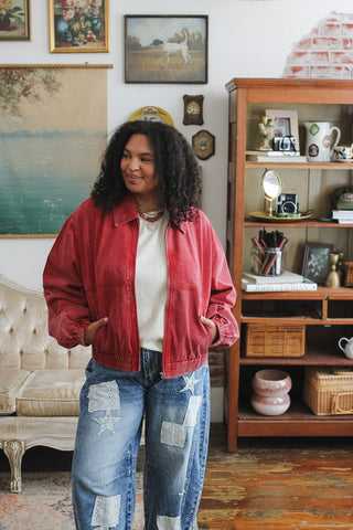 Andi Vintage Washed Bomber Jacket