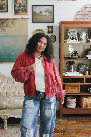 Andi Vintage Washed Bomber Jacket