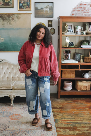 Andi Vintage Washed Bomber Jacket