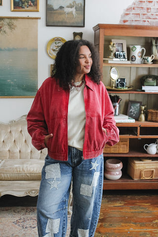 Andi Vintage Washed Bomber Jacket