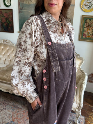 Tate Patchwork Corduroy Overalls