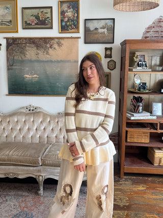 Della Striped Knit Pullover Sweater