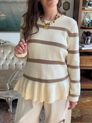 Della Striped Knit Pullover Sweater