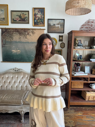 Della Striped Knit Pullover Sweater