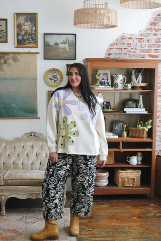 Teagan Floral Barrel Pant