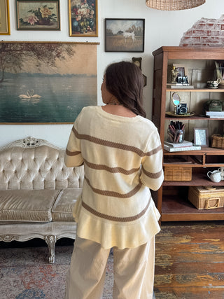 Della Striped Knit Pullover Sweater