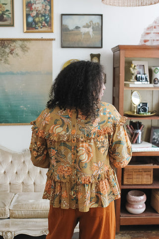 Eden Tiered Scalloped Floral Top