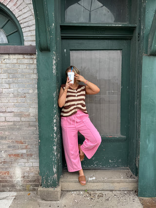 Elle Striped Sweater Vest