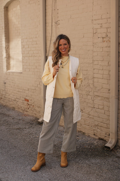 Hallie Light Quilted Long Vest