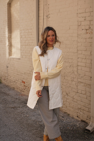 Hallie Light Quilted Long Vest