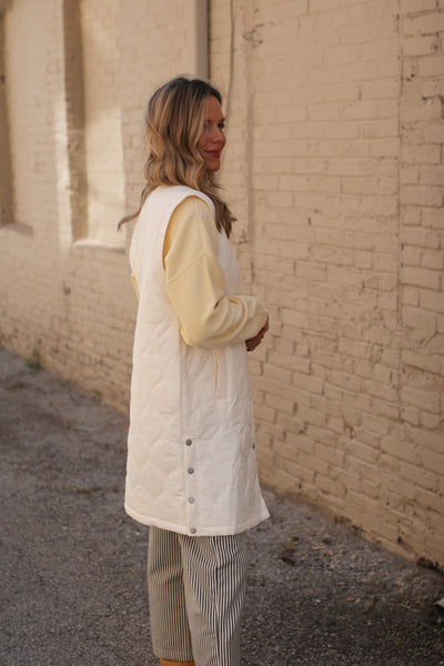 Hallie Light Quilted Long Vest