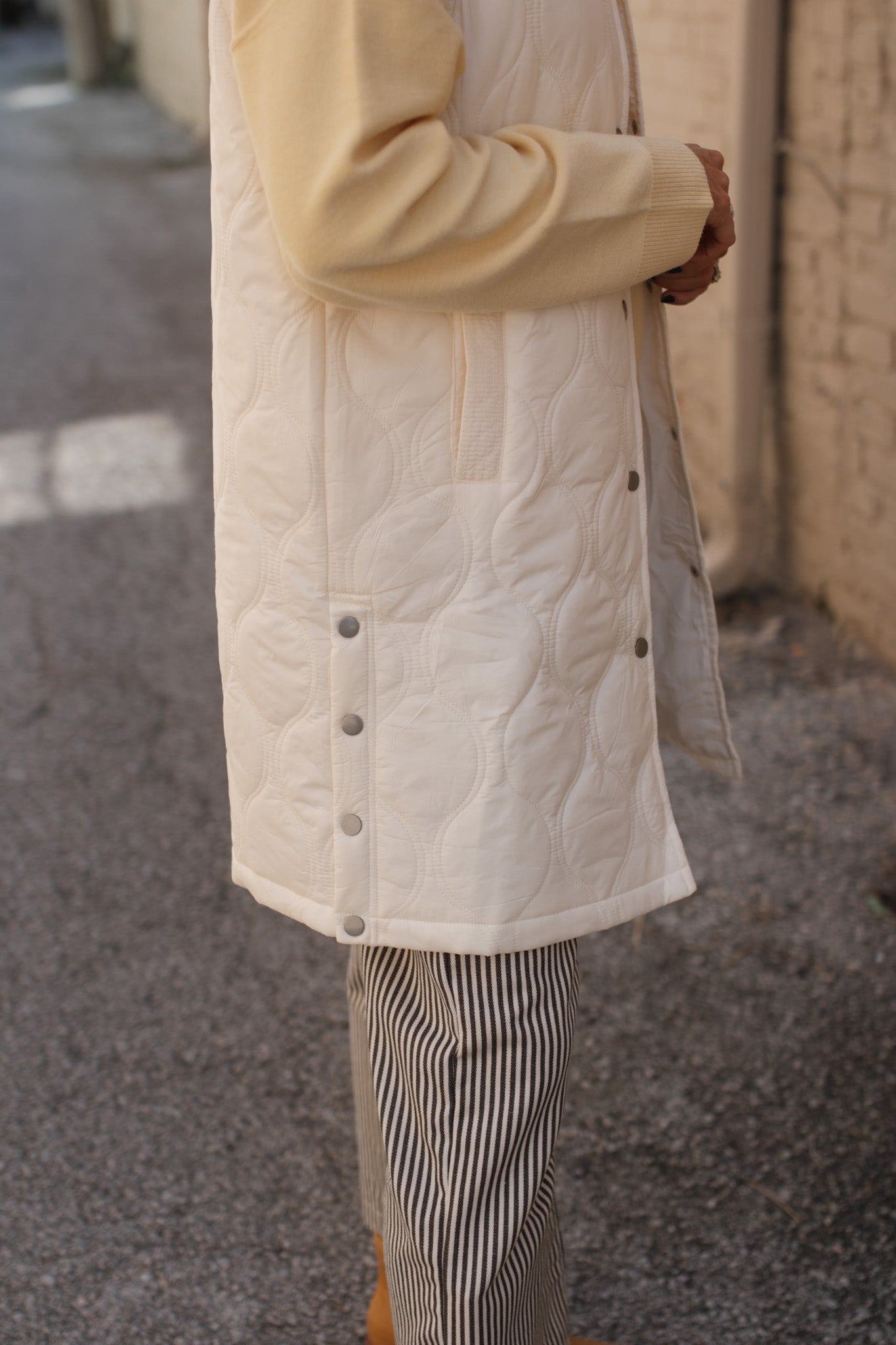 Hallie Light Quilted Long Vest