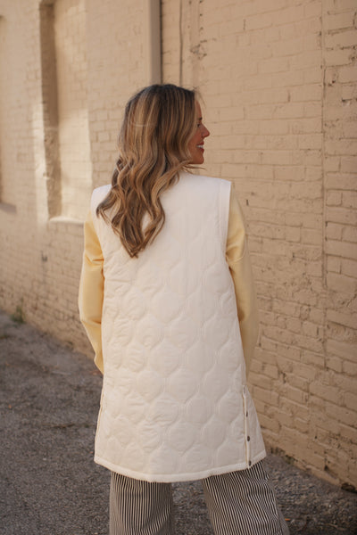 Hallie Light Quilted Long Vest
