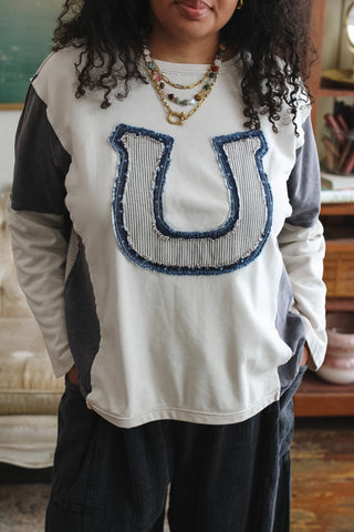 Claire Patchwork Horseshoe Top